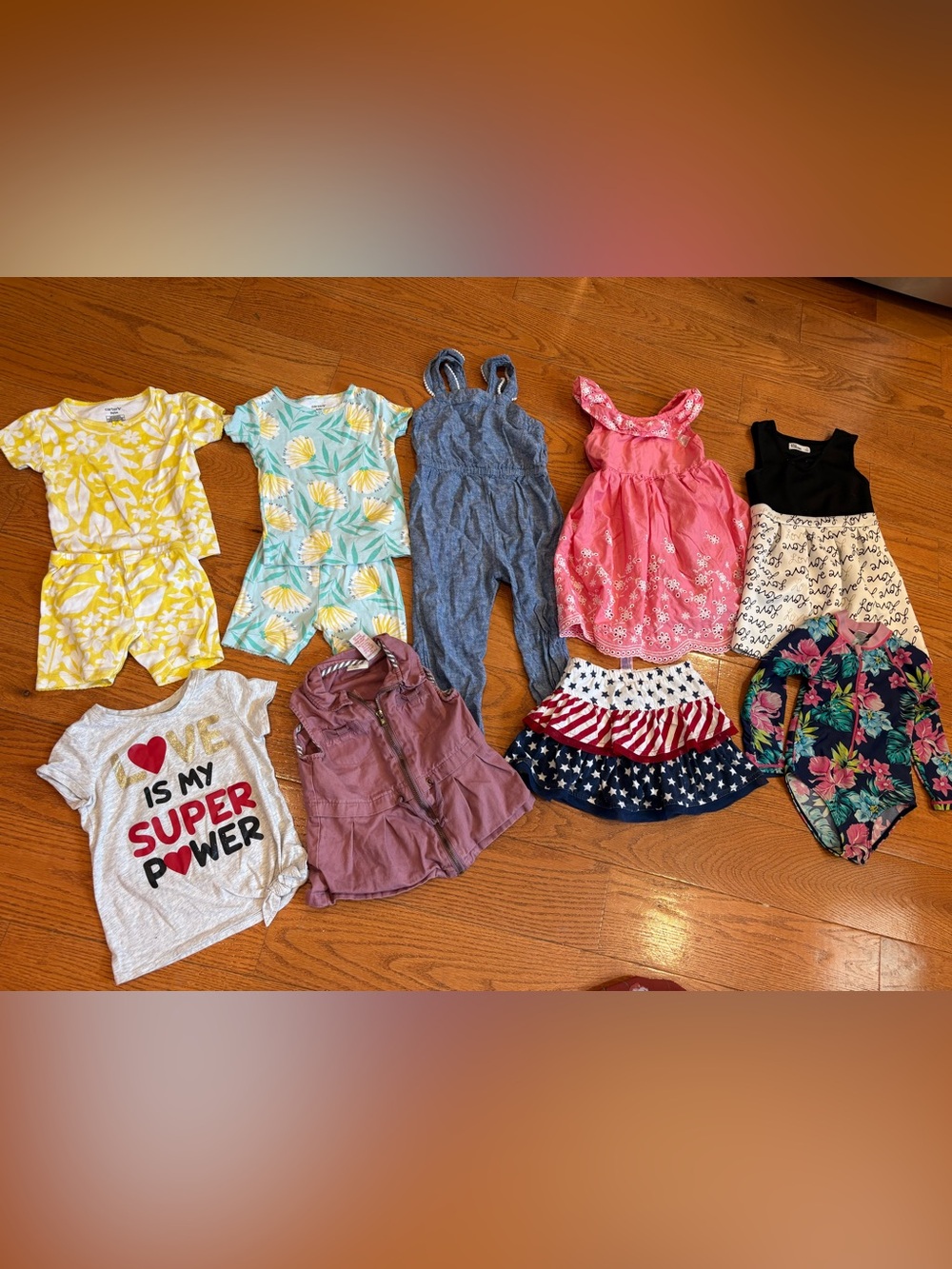 Girls 3T Summer Clothing Lot Bundle Dresses Outfits PJS Swimsuit and more